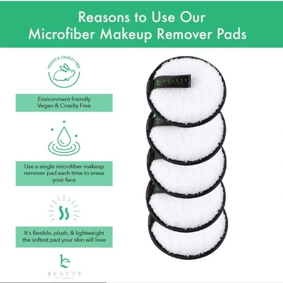 Beauty By Earth Reusable Microfiber Makeup Remover Pads - Picture 3 of 4